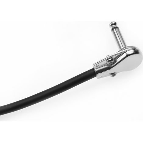 Câble plat pour pédale d'effet guitare, 6,35 mm, coudé, 15 cm (1/2)