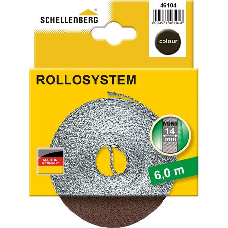 Sangle pour volet roulant, 14 mm, 6 m, marron (1/3)