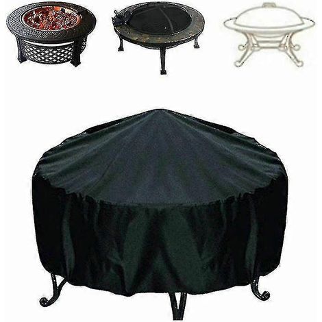 Housse ronde pour brasero en tissu Oxford 210D, imperméable et pare-soleil - 120 x 120 x 75 cm (1/5)
