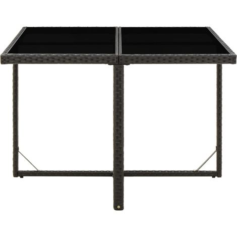 Maison Exclusive - Gartentisch Schwarz 109x107x74 cm Poly Rattan