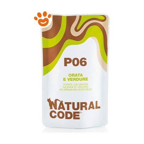 Natural Code Gatto Busta 70g P06 Orata e Verdure