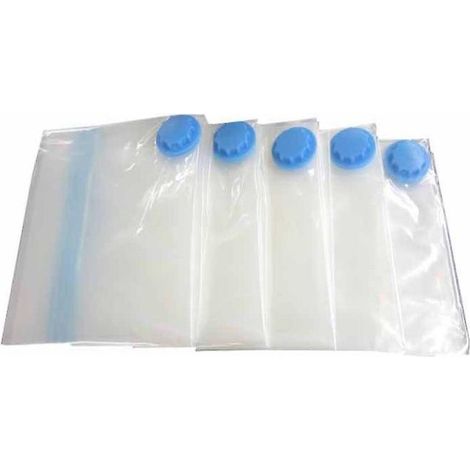 lot De 5 Sacs De Stockage Sous Vide - 8060cm - Transparents, Sans Pompe, Sacs De Stockage Sous Vide (1/4)