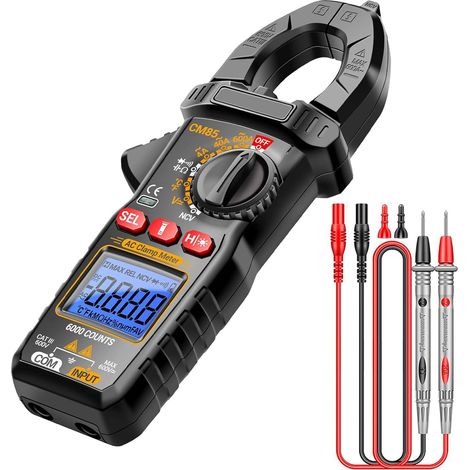 Multimètre numérique à pince - Multimètre multifonction avec lampe de poche (1/5)