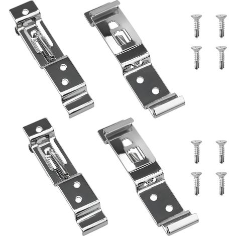 4PCS Porte Plaque Immatriculation, 120x25mm Acier Inoxydable Clips Plaque D'immatriculation avec 8 Vis pour Immatriculation Voiture, Remorque e Camion (1/5)