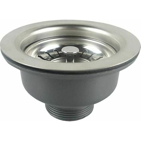 FOREHILL Qrity Bonde d'évier sans trop plein panier inox ø 110 mm 1½", Acier inoxydable + ABS (1/5)
