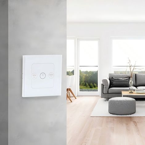 Interrupteur Connecté pour Rideaux Aigostar – Contrôle App et Minuterie, Automatisation Rideaux Électriques, Confort Maison Intelligente (1/2)