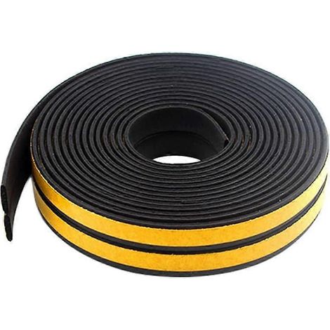 mètre de joint d'étanchéité, joint en caoutchouc de profil L/I, 9 mm (largeur) x 2 mm (épaisseur), pour portes et fenêtres (1/2)