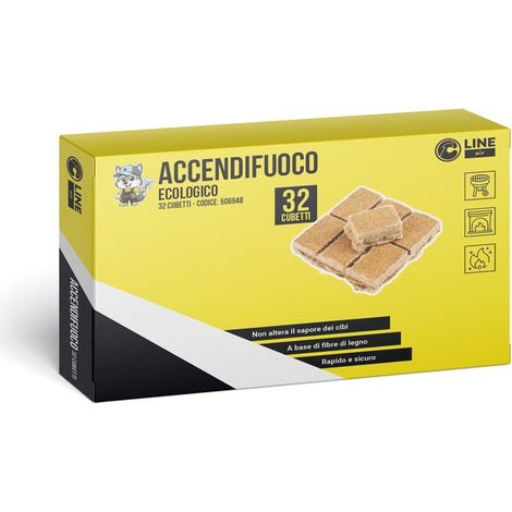 C ACCENDIFUOCO 32 CUBETTI ECOLOGICO 140 G