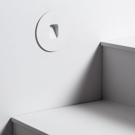 Segnapasso per Esterno LED 2W da Incasso a Parete Circolare Olite 2700K Bianco Bianco Caldo (1/5)