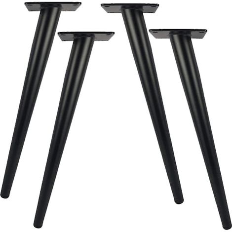 Lot de 4 pieds de table en métal - 30 cm, pieds de meubles modernes pour commode, armoire, table, chaise, tabouret, remplacement, capacité de charge 800 kg