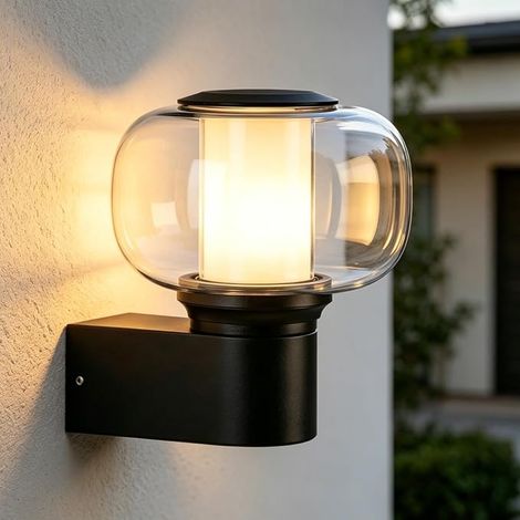 GBLY Außenwandleuchte Aussenlampe Wand E27 Wandleuchte Innen Wandbeleuchtung IP65 Rund Wandlampe Aussenlampe Outdoor Außenbeleuchtung Hauswand Balkon Flur Terrasse MAX 40W ohne Leuchtmittel (1/5)