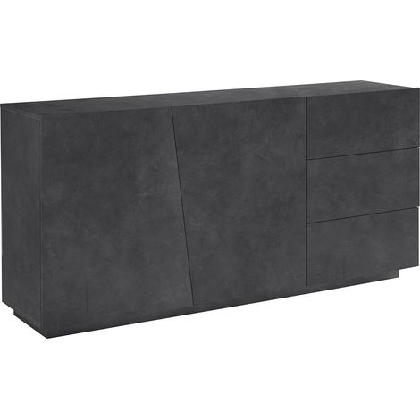 Credenza 2 Ante + 3 Cassetti 180x43x86 cm Vega Ardesia (1/4)