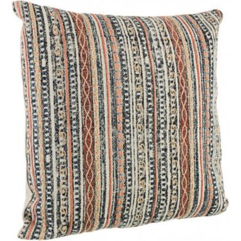 Cuscino tilak realizzato con  rivestimento in cotone lavorato e ricamato a mano e imbottitura in poliestere -45 x h 45cm / Snorkel (1/4)