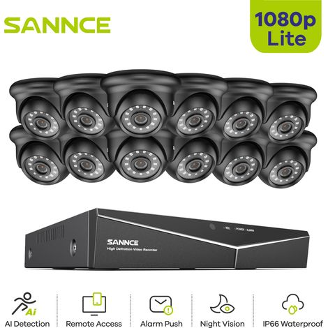 SANNCE 16CH Kit Videosorveglianza 1080P DVR Telecamere IR Monitor Remoto Visione Notturna Sicurezza Sistema (1/5)