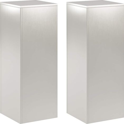 Soporte de plantas 2 pcs Plateado 30 x 30 x 80 cm Acero vidaXL