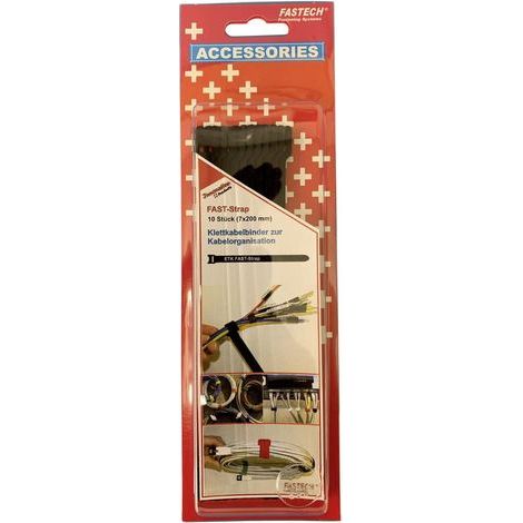 FASTECH® 801-330C Klettkabelbinder zum Bündeln Haft- und Flauschteil (L x B) 200 mm x 7 mm Schwarz (1/3)