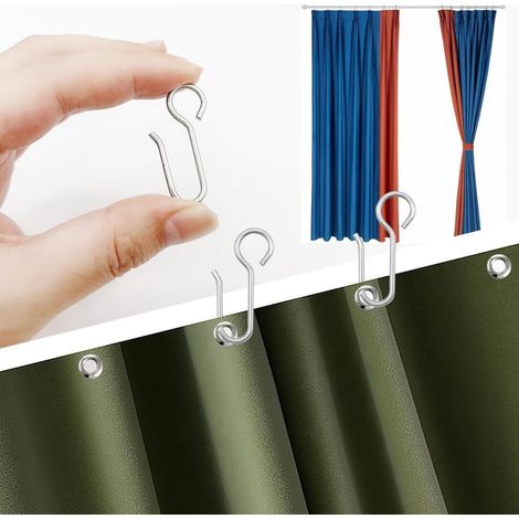 Gardinenhaken ohne Bohren / Geräuscharmer Betrieb, robust und leichtgängig / Geeignet für dicke Gardinen / Lieferung im 20er-Pack (1/5)