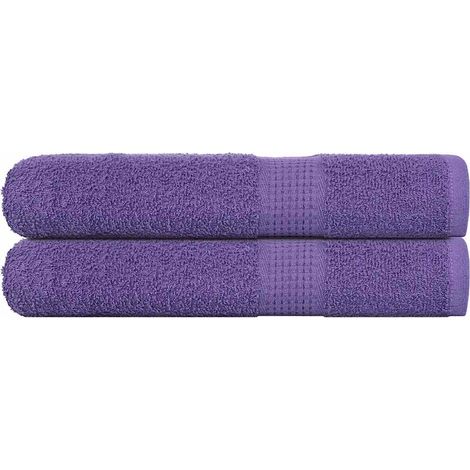 vidaXL Asciugamani per Sauna 2 pz Viola 80x200cm 360g/m² 100% Cotone