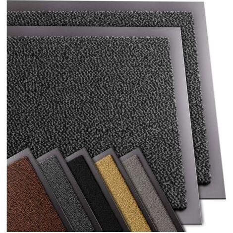 Set of 2 Entrance Door Mats - Non-slip, Dustproof, Waterproof, Washable - 40x60cm Grey-Black (1/4)