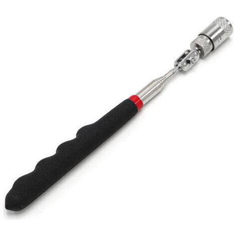 Aimant Telescopique,81CM Outil de Ramassage Magnétique Flexible avec Poignée Antidérapante et Lumière LED pour Ramasser les Ecrous et les Boulons (1/4)