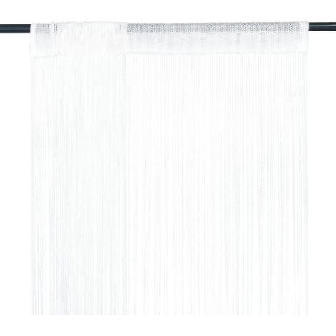 2 pcs Rideau en fils,Rideau d'intimité 140 x 250 cm Blanc CFW61548 (1/4)