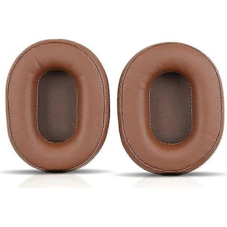 paire de coussinets d'oreille en mousse compatibles avec les casques RP-HD605N, HD601N et HD805N, marron QAQ (1/5)