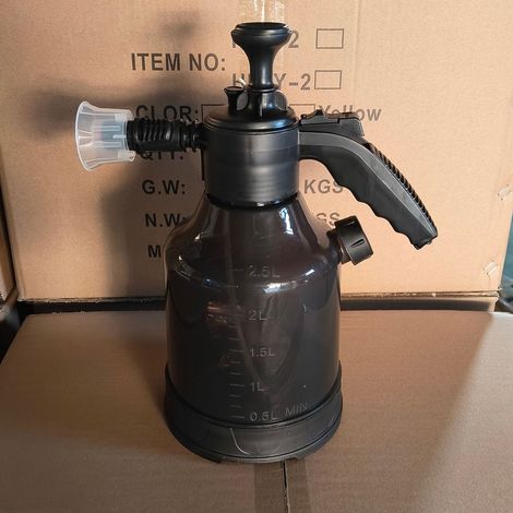 3-Liter-Schaumsprühgerät mit Verriegelungsmechanismus – Säure- und laugenbeständig, geeignet für Desinfektion, Gartenarbeit und Autowäsche, 1 Stück, Schwarz