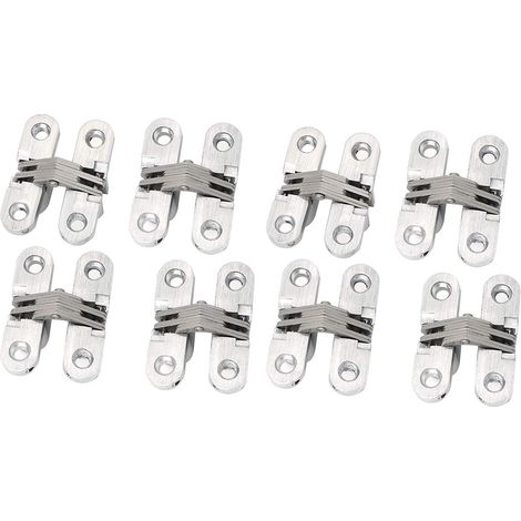 Charnière De Porte En Bois Invisible Dissimulée, 4 Paires (1/5)