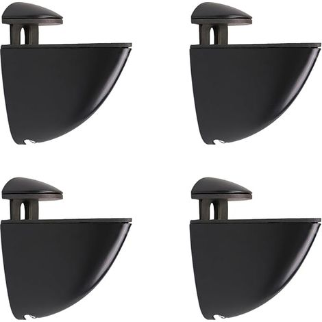 supports d'étagères réglables en verre pour étagères en verre, convient pour vitrines, ouverture et fermeture en verre (noir) (1/5)