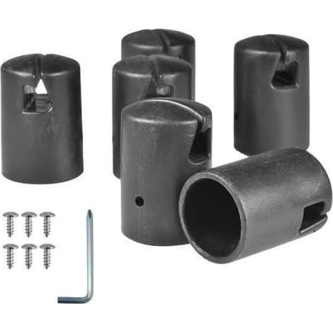 Kit de sécurité pour trampoline enfant Protection pour tube et tige cylindrique du cadre + kit d'outils d'installation Pack de 13 pièces (6 protections + 6 vis + 1 clé) (1/5)