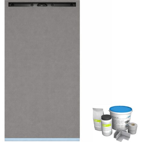 Receveur de douche à carreler 140 x 90 cm WEDI Fundo Riolito Neo + Kit d'étanchéité