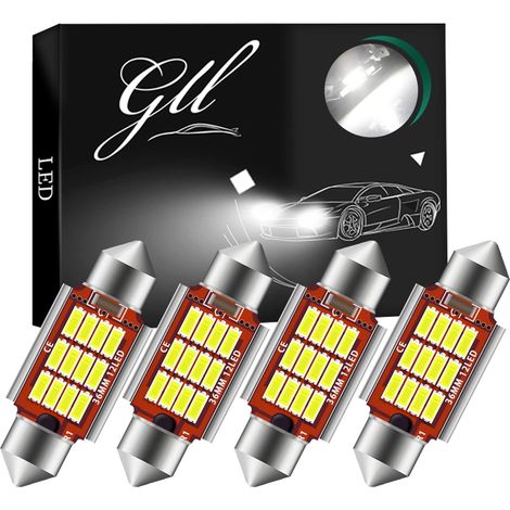 4pcs C5W 36mm Shuttle 6418 12V 24V Car Ceiling Light Bulb (1/5)