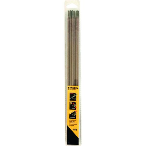 Paquete de electrodos de soldadura inoxidable de 2,5 mm - 10 piezas - Stanley
