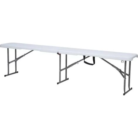 panca pieghevole solaria "catering" bianco 183x28x44 cm (1/2)