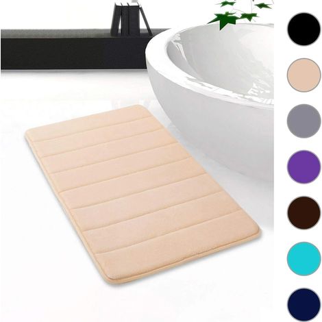 MINKUROW Badematte Rutschfeste, saugfähige Badematte, waschbare Badematte – 60 x 90 cm (Weinrot) (1/5)