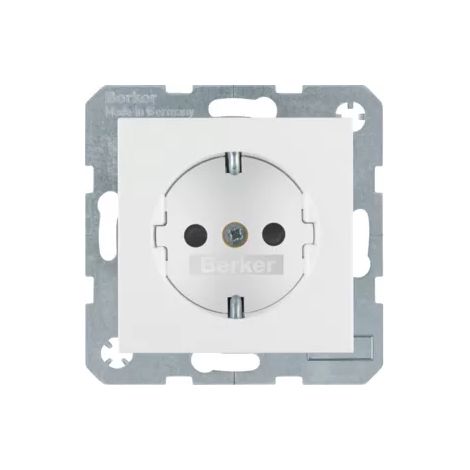 BERKER 41231909 Steckdose SCHUKO Berker S.1/B.3/B.7 polarweiß, matt-'1002735' (1/2)