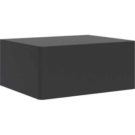 Selsey Olio - Mesita de noche suspendida con 1 cajón - 50 cm - negro (1/5)