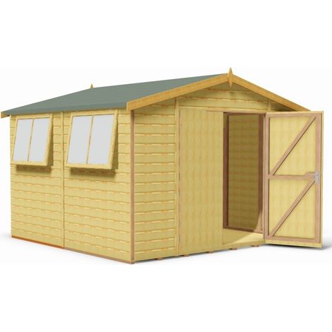 Workspace DD Tongue and Groove Garden Shed Workshop Approx 10 x 10 Feet