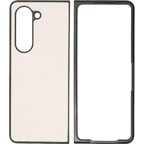Étui pliant en similicuir protecteur pour Samsung Galaxy Z Fold 5, motif litchi blanc, deux couleurs disponibles (1/5)