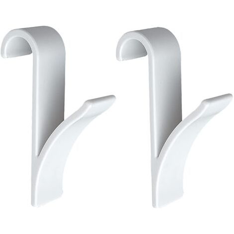 Crochet radiateur, Crochet radiateur sèche serviette, plastique blanc, Lot de 2, (1/5)