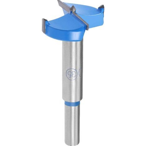 Punte da trapano Forstner da 35 mm, in carburo di tungsteno, per legno, ideali per seghe a tazza e per la foratura di cerniere (blu, grigio) (1/5)