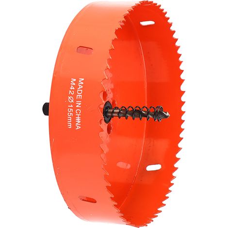Scie cloche bimétal M42 155mm, trépan coupeur pour tôle, bois, plastique, foret à métaux (1/4)