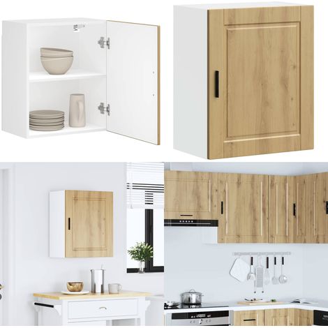 Armario de pared cocina Porto madera ingeniería roble artesanal - Armario de pared - Almacenamiento cocina