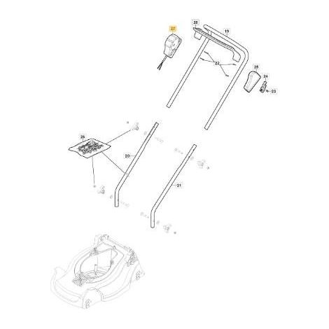 SALVAM.SCHUKO L=1130mm ORIGINALE STIGA - 381600564/0