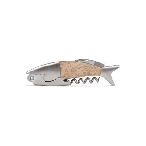Küchenzubehör Kikkerland Fish Corkscrew Eiche Holz Edelstahl