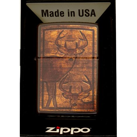 Zippo Accendino tempesta – Outdoor Wooden Nature, Brown, Color Image – Ricaricabile – Riutilizzabile – Design antivento – Confezione regalo – Made in USA (1/3)