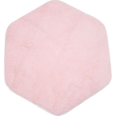 Tapis Hexagonal pour Tente de Jeu Garçon et Filles en Peluche Moelleuse Antidérapant Coussin Doux Rose pour Aire de Jeu Intérieur Confortable et Sécurisé pour Chambre ou Salon (1/5)