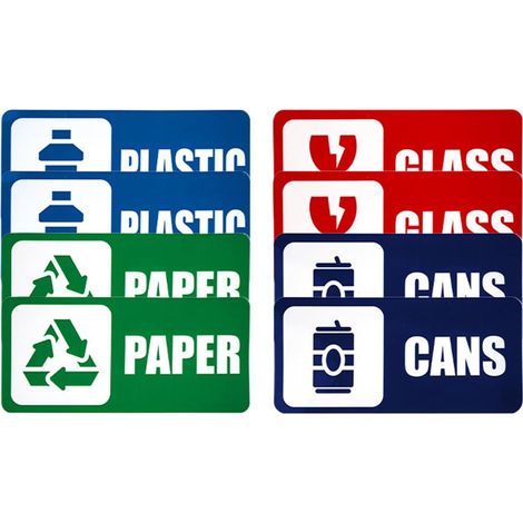 pour le Mülltrennung Set avec étiquettes selbstklebenden