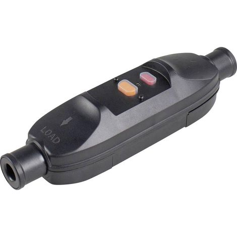 Interrupteur Intermédiaire de Protection Individuelle 10 mA 230V / 16A Pour l'Extérieur Raccordement Permanent Pour Câbles d'Alimentation IP66  45221 (1/2)