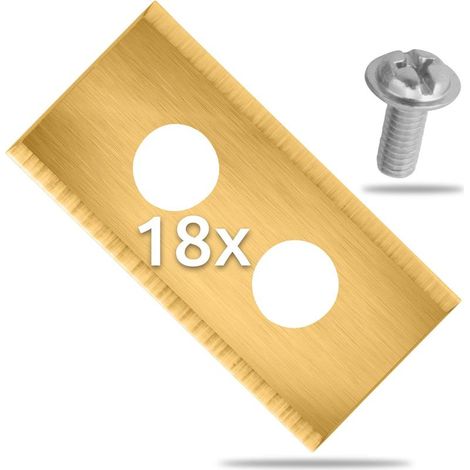 Lames de rechange pour robot tondeuse à gazon - 18 pièces de rechange compatible avec robot tondeuse Worx Landroid, LandXcap avec vis revetues de titane de qualité premium pour fauc Lame de tondeuse (1/5)
